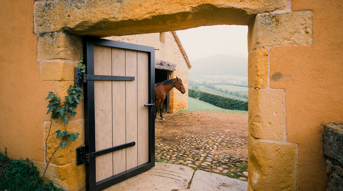 Entrée, Écurie du Chambost, centre équestre à Brussieu